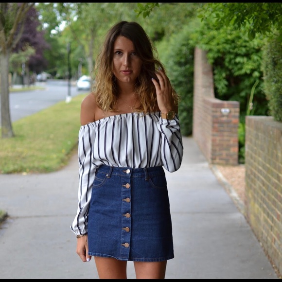 MISSGUIDED Bardot Top off the shoulders size 0 - Picture 1 of 8